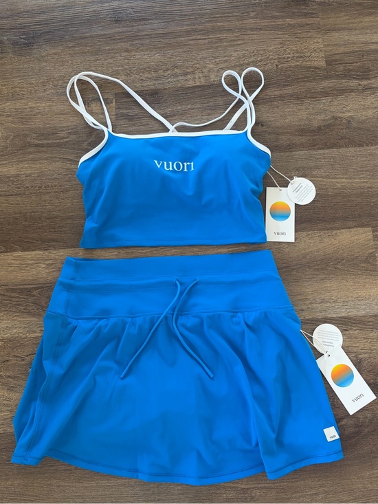 Vuori Tops - Vuori Daily Layered Tank and Daily Skirt Set Regatta Blue Size M NWT